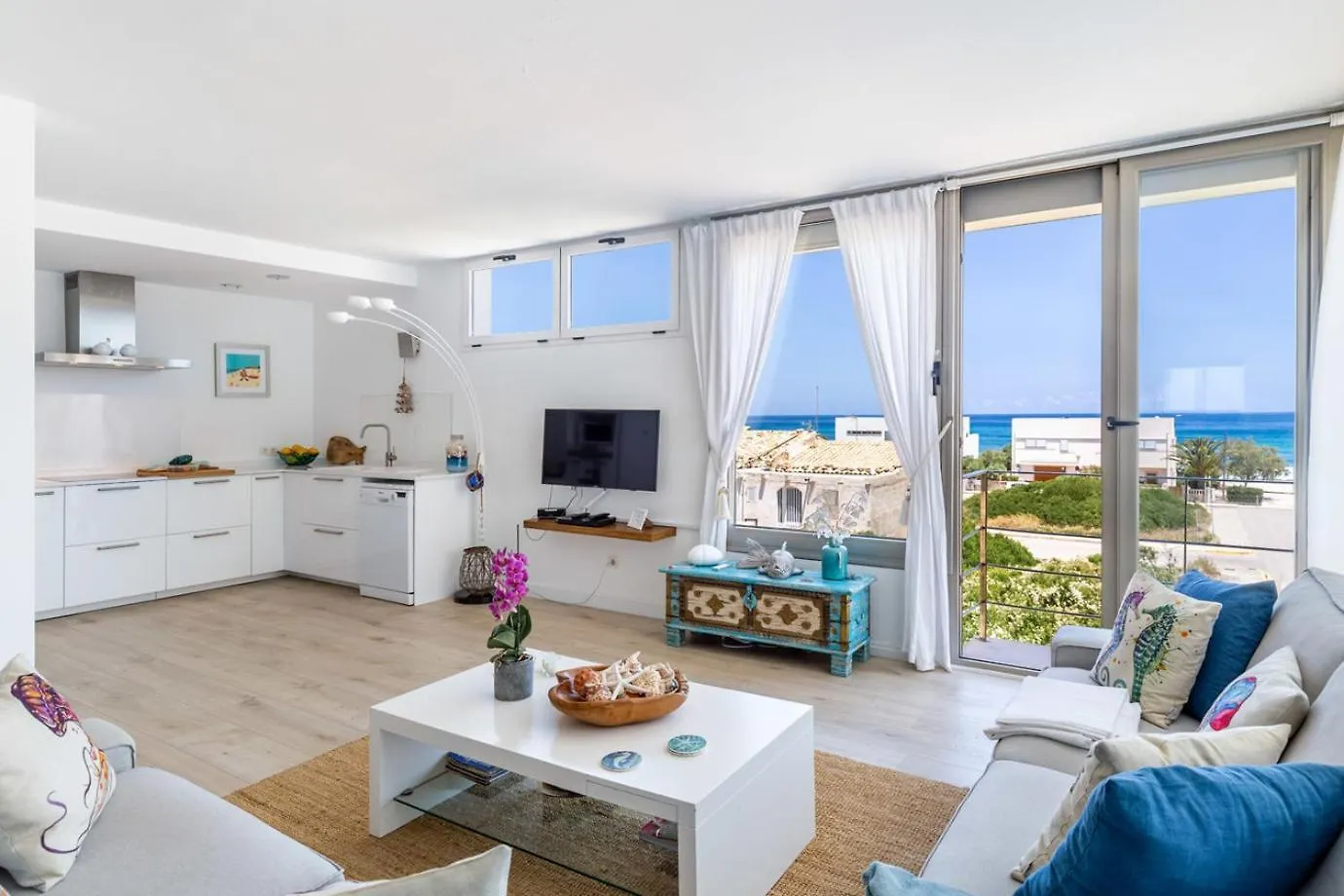 Ferienhaus Modern Panoramic Sea View House Mallorca Son Serra de Marina Spanien