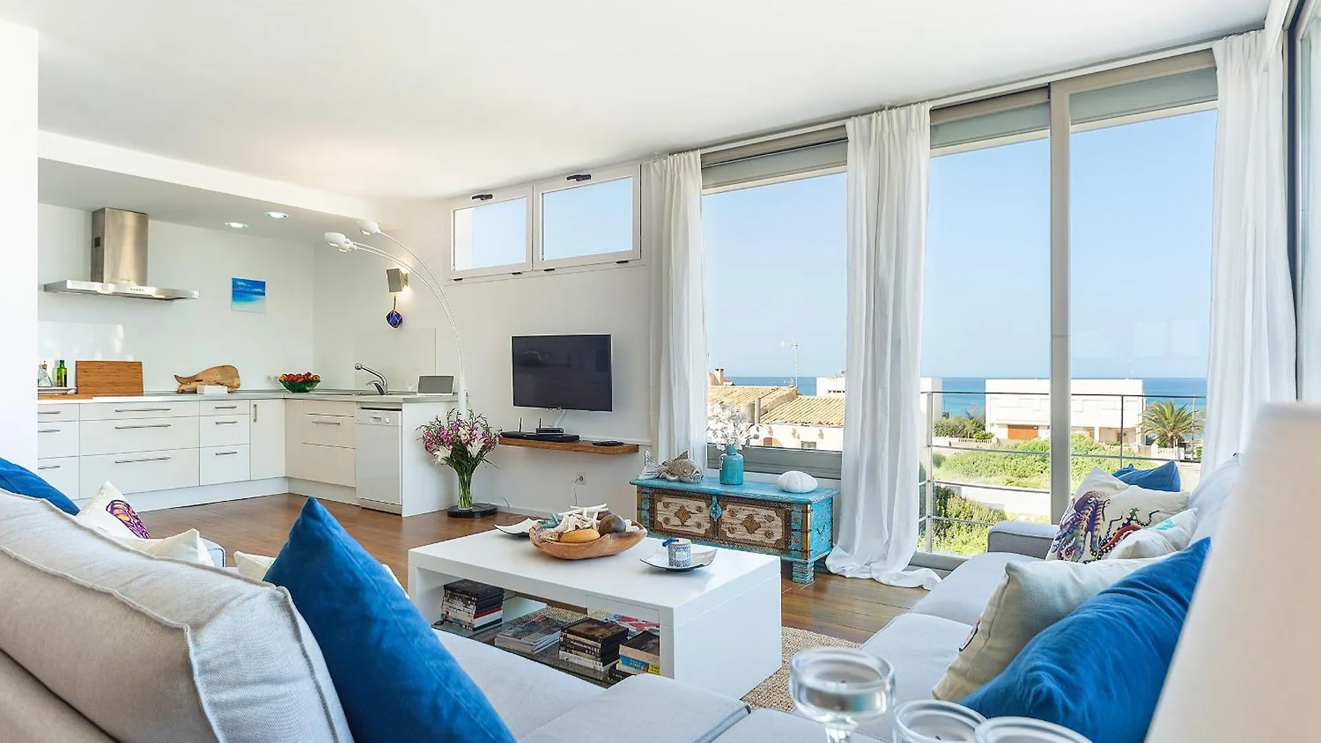 Modern Panoramic Sea View House Mallorca Son Serra de Marina Ferienhaus